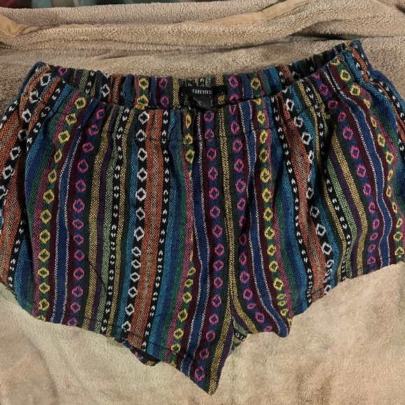 Multi colored size large forever 21 shorts. - Picture 2 of 3